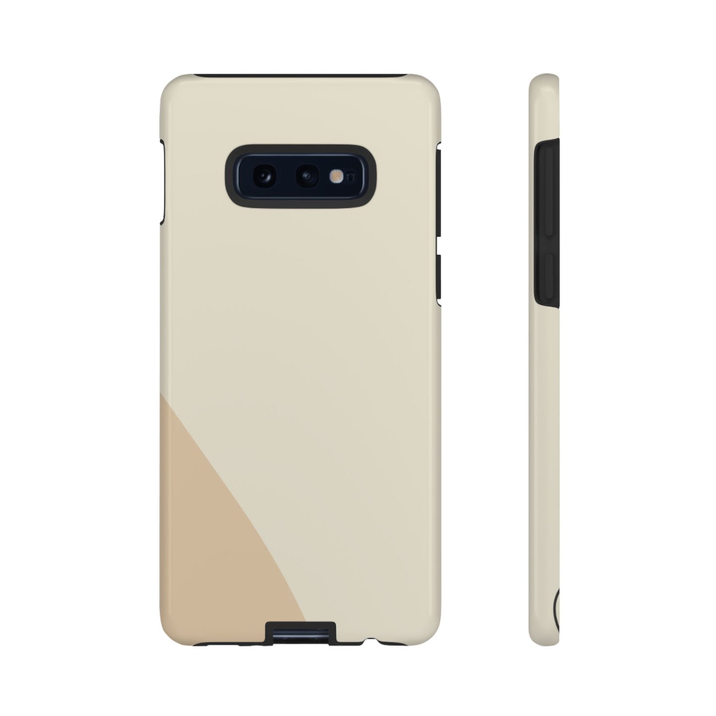 Minimalist Two-Tone Beige Tough Phone Case