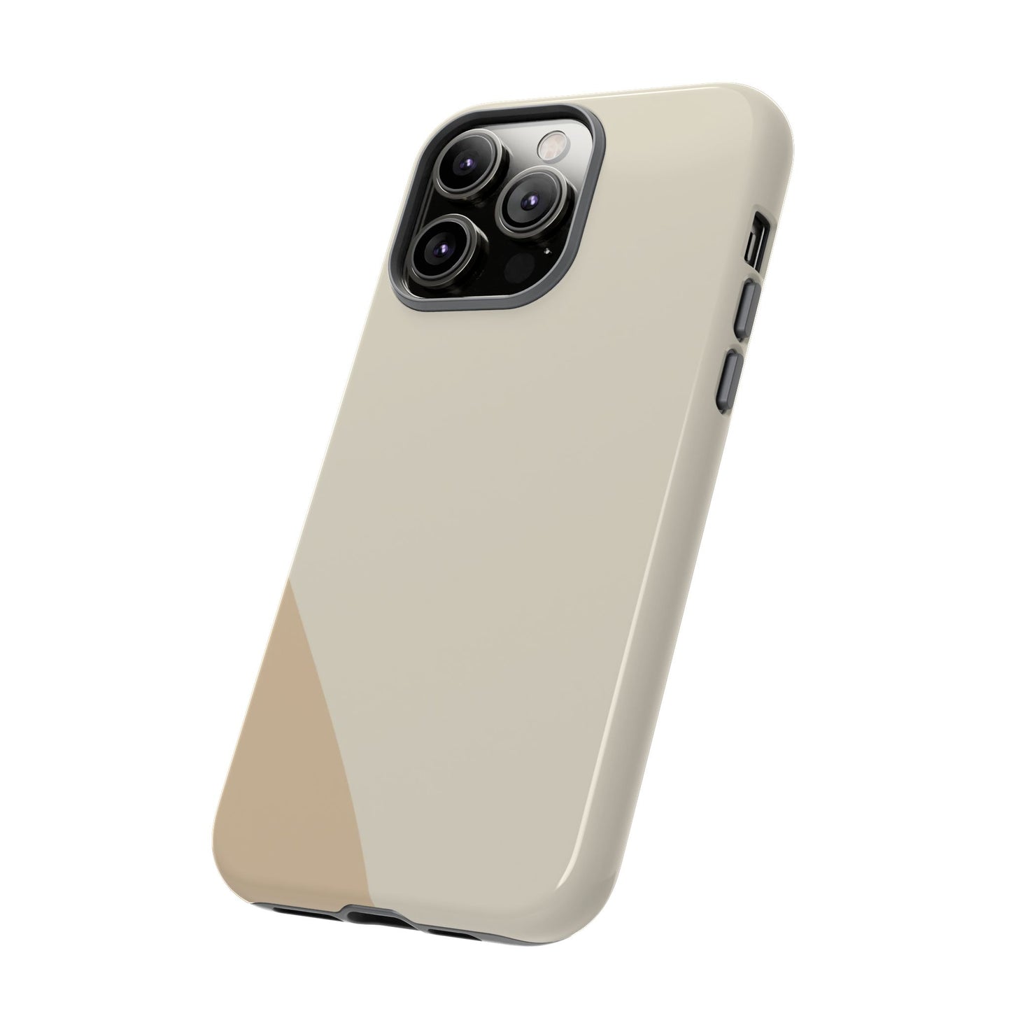 Minimalist Two-Tone Beige Tough Phone Case