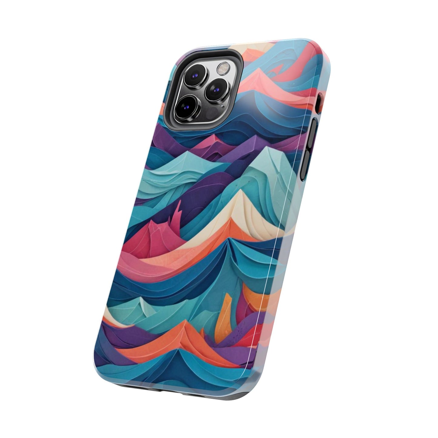 Aqua Turquoise Fabric Pattern –Tough Phone Case