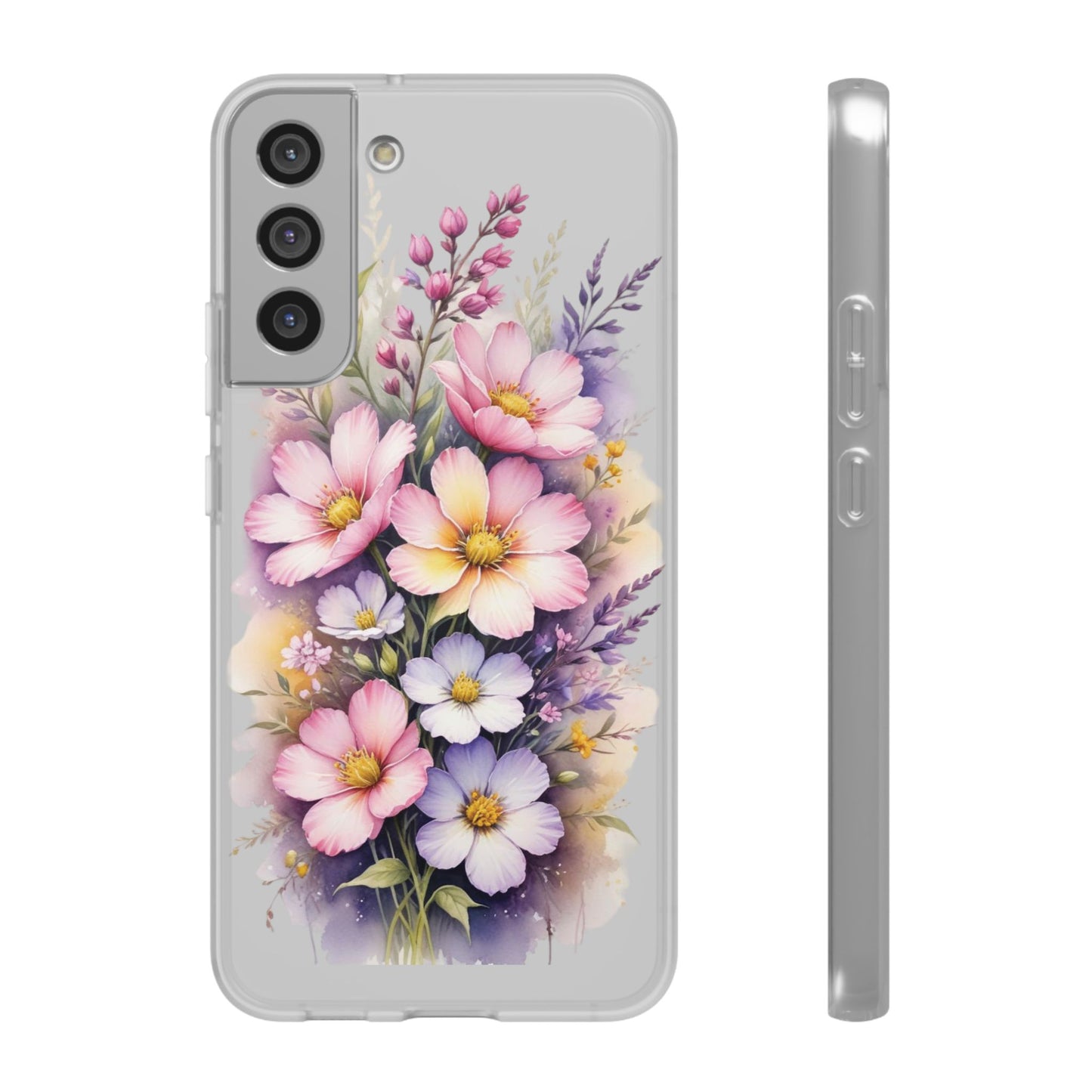 "Blossoming Beauty: Elegant Floral Flexi Phone Case"