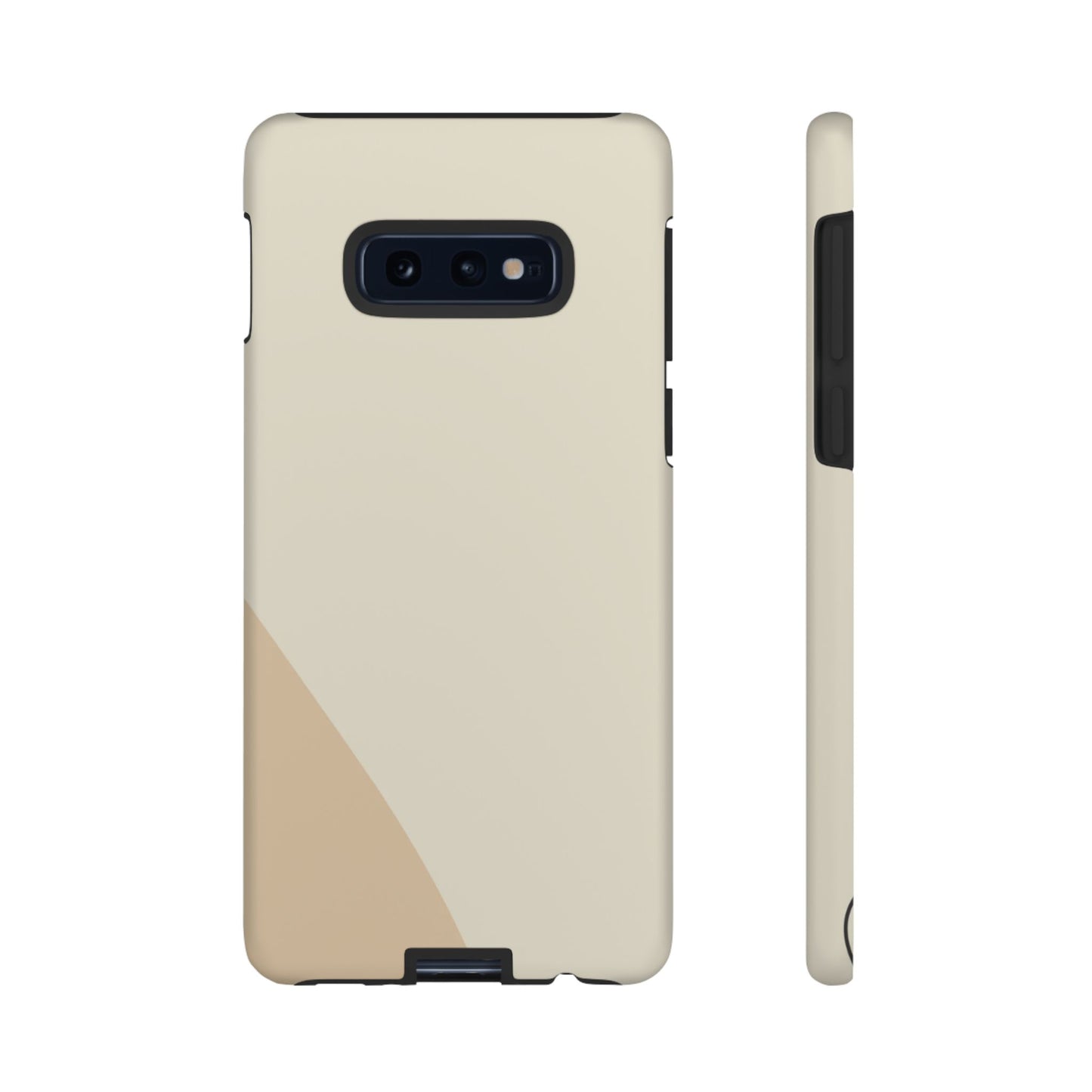 Minimalist Two-Tone Beige Tough Phone Case