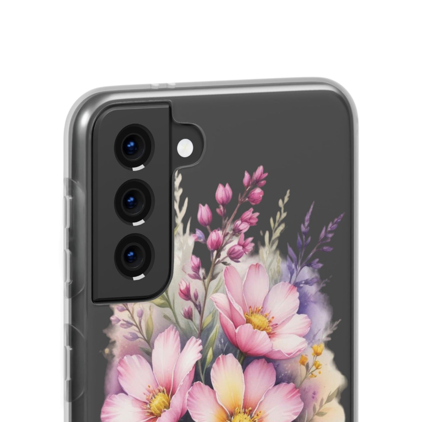 "Blossoming Beauty: Elegant Floral Flexi Phone Case"