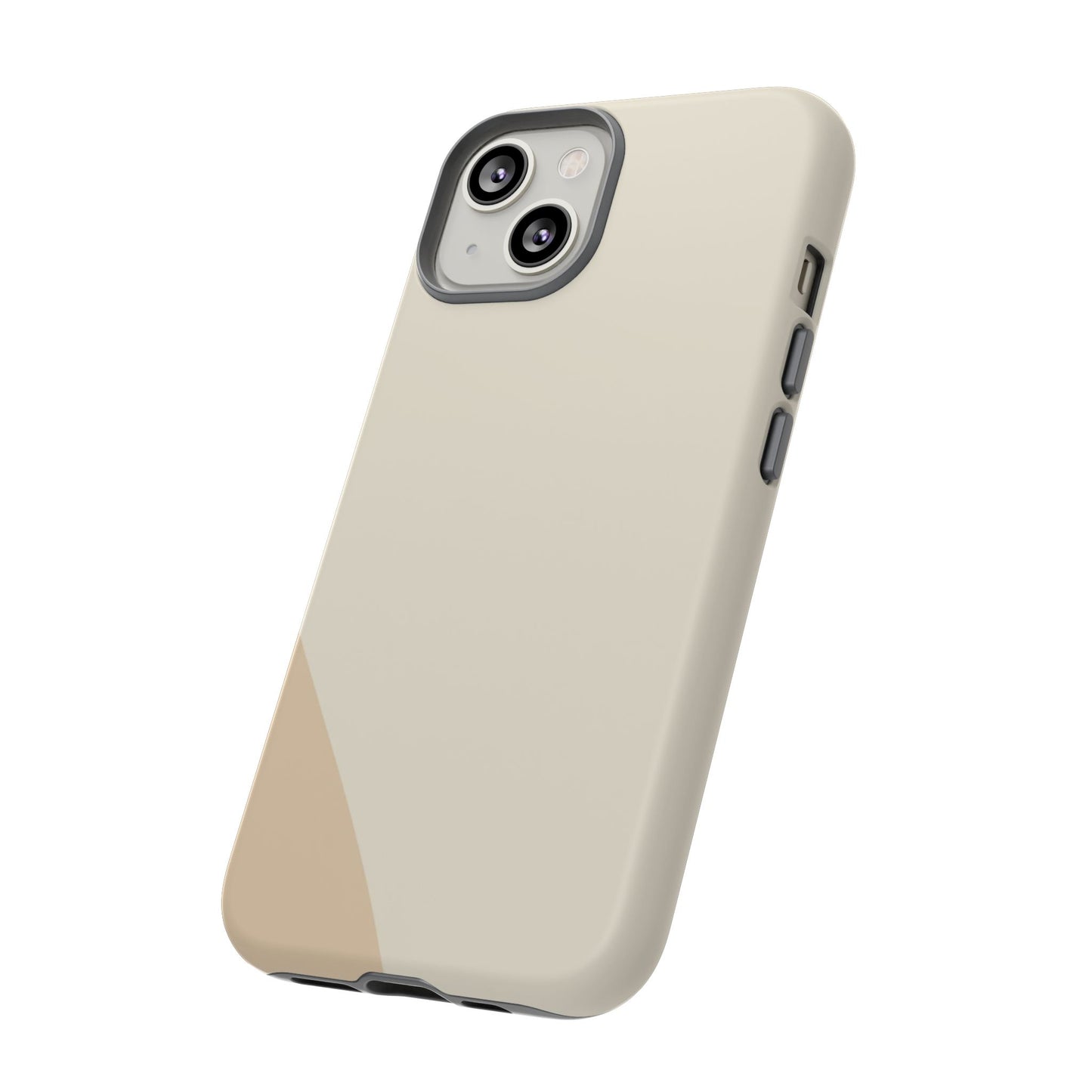 Minimalist Two-Tone Beige Tough Phone Case