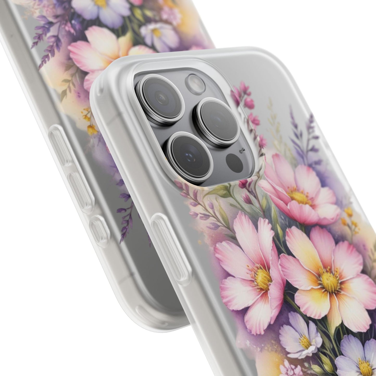 "Blossoming Beauty: Elegant Floral Flexi Phone Case"