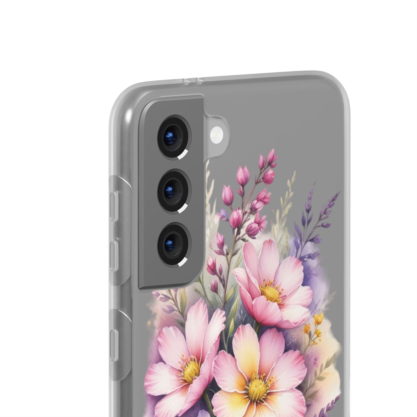 "Blossoming Beauty: Elegant Floral Flexi Phone Case"