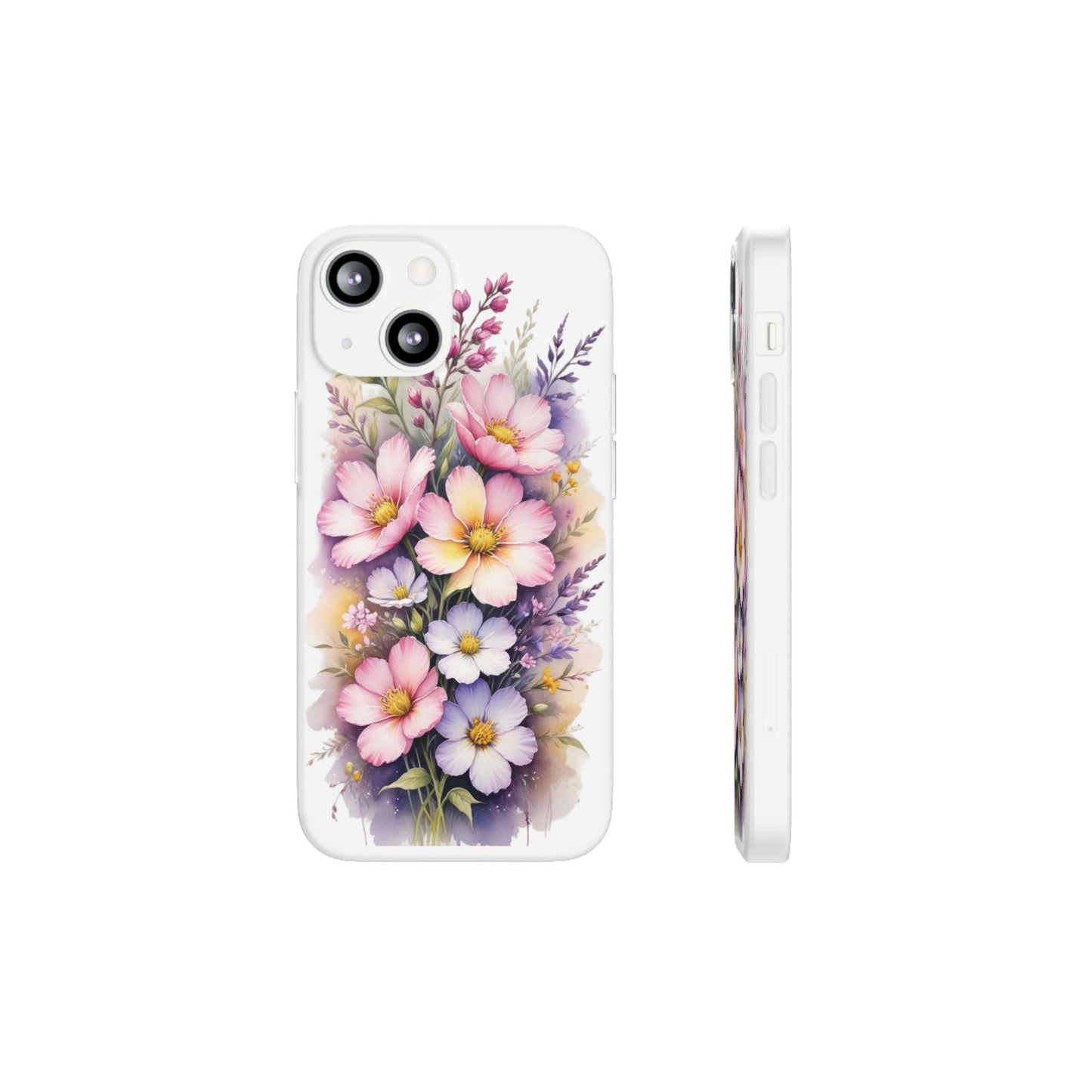 "Blossoming Beauty: Elegant Floral Flexi Phone Case"