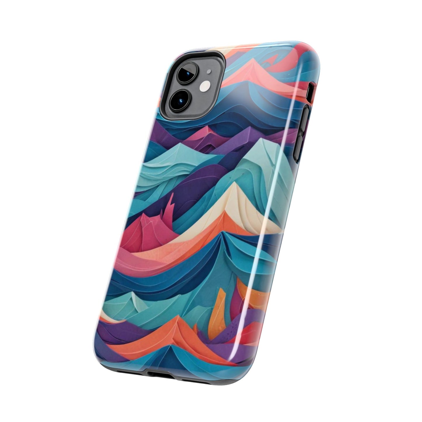 Aqua Turquoise Fabric Pattern –Tough Phone Case