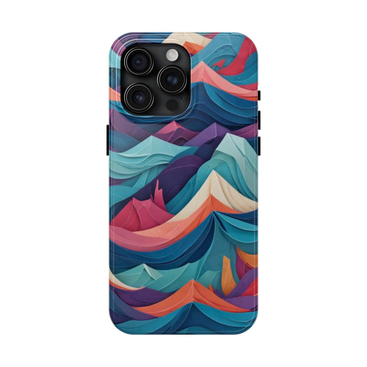 Aqua Turquoise Fabric Pattern –Tough Phone Case