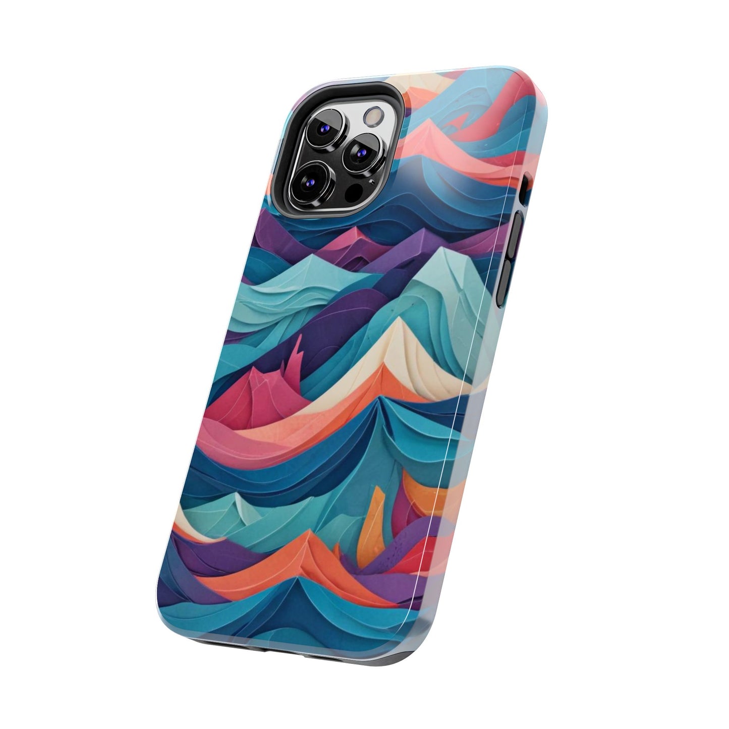 Aqua Turquoise Fabric Pattern –Tough Phone Case