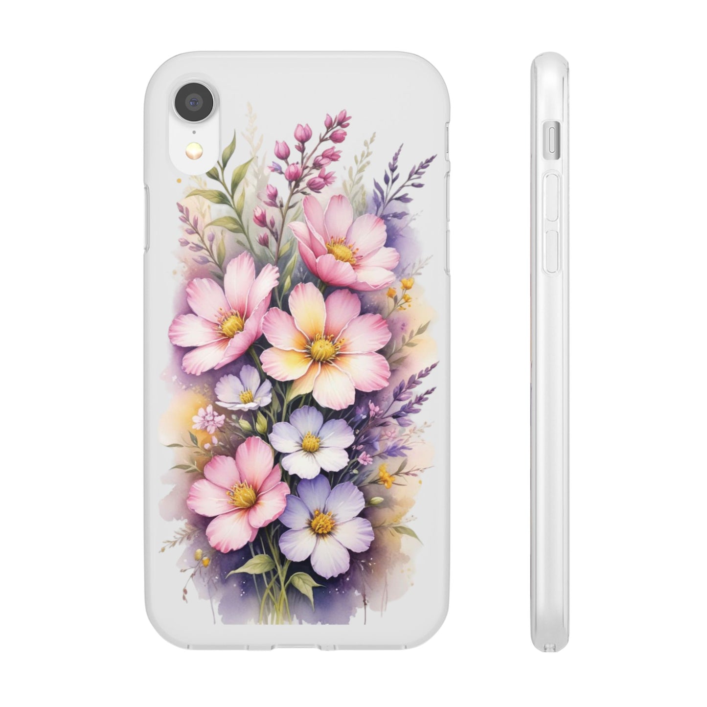 "Blossoming Beauty: Elegant Floral Flexi Phone Case"