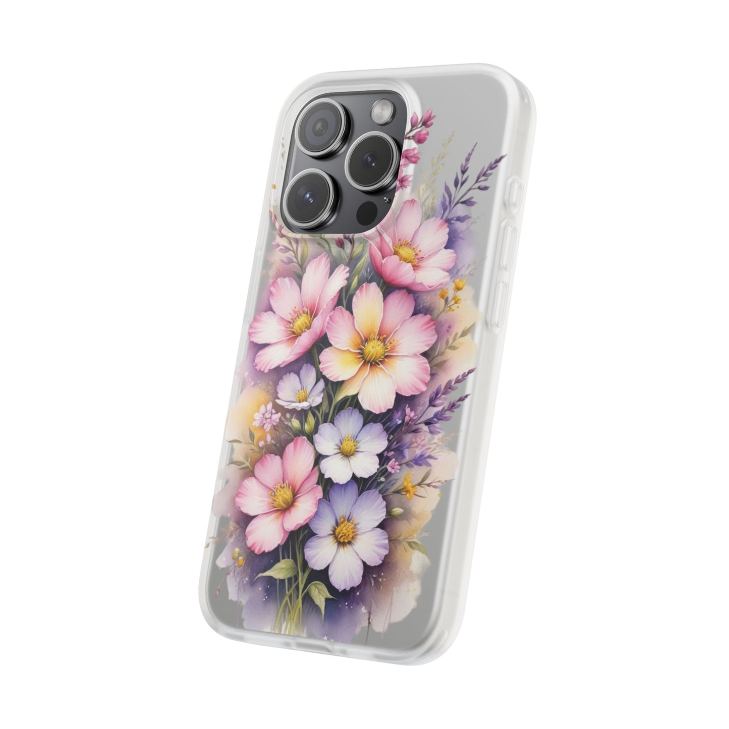 "Blossoming Beauty: Elegant Floral Flexi Phone Case"