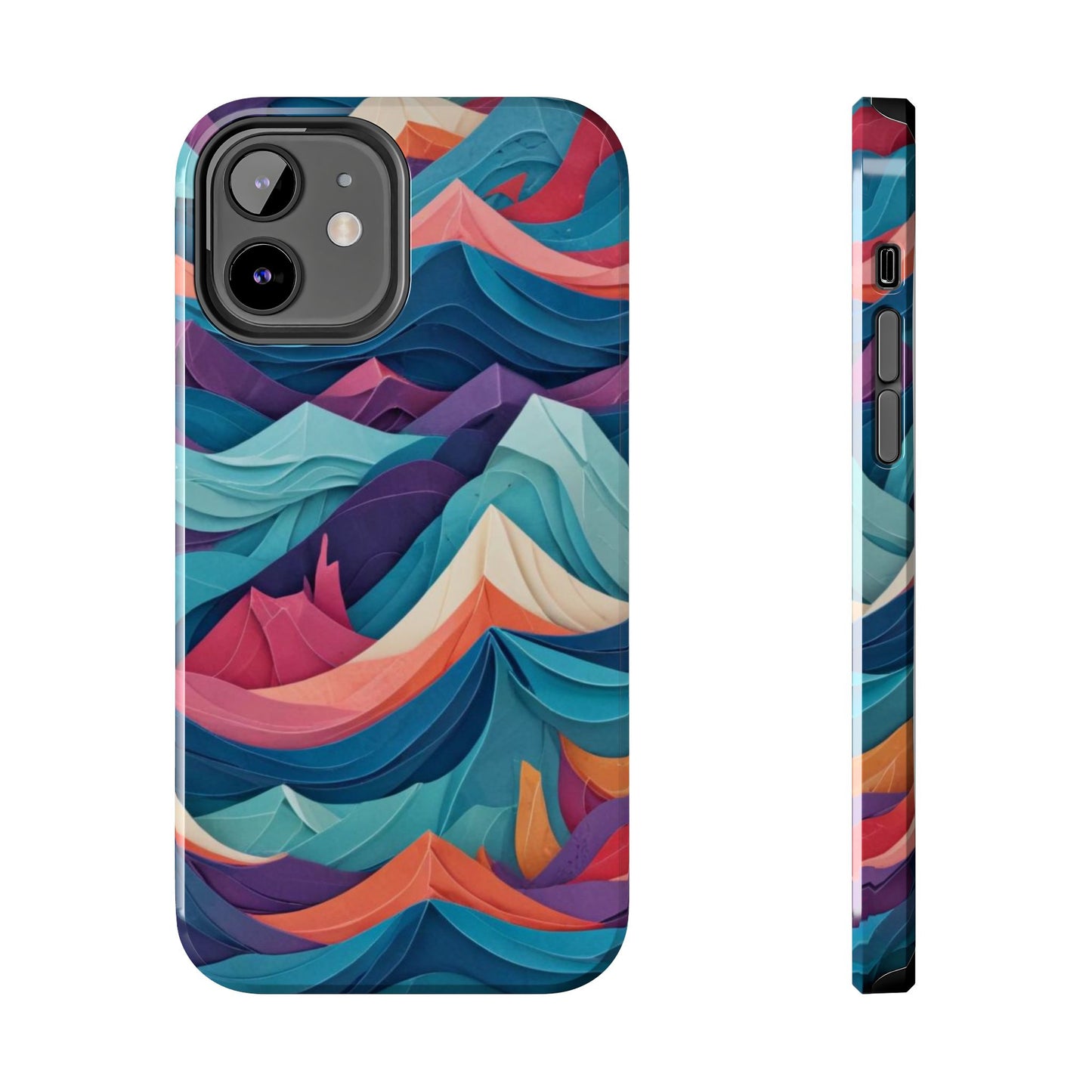 Aqua Turquoise Fabric Pattern –Tough Phone Case