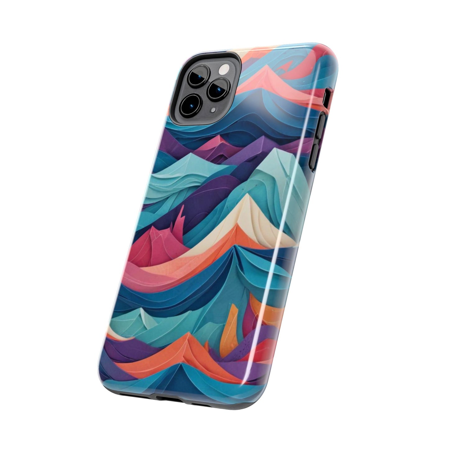 Aqua Turquoise Fabric Pattern –Tough Phone Case