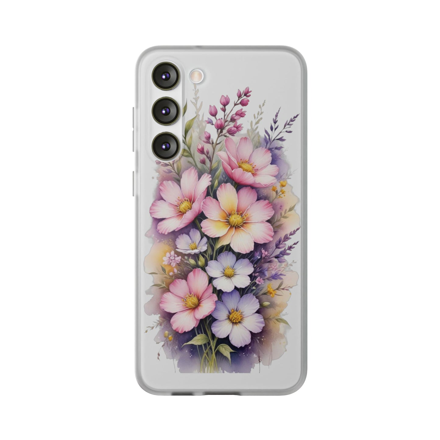 "Blossoming Beauty: Elegant Floral Flexi Phone Case"