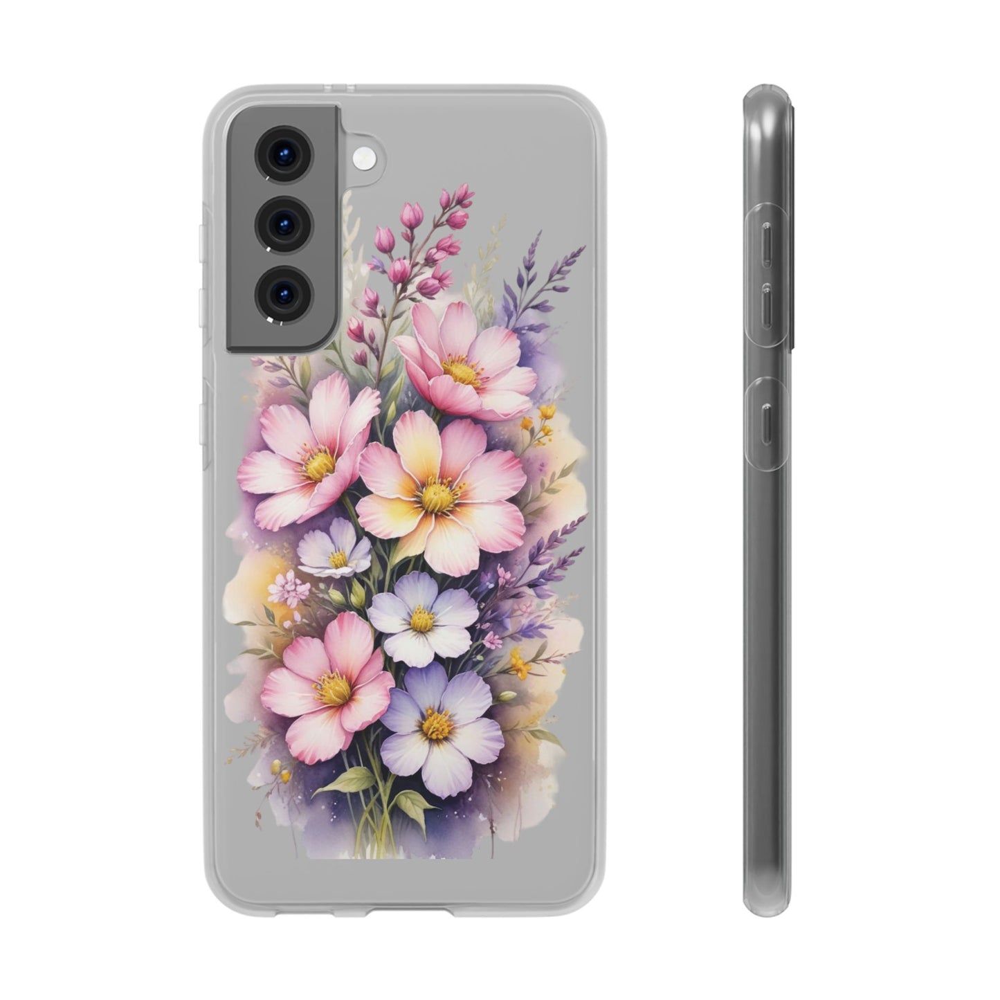 "Blossoming Beauty: Elegant Floral Flexi Phone Case"