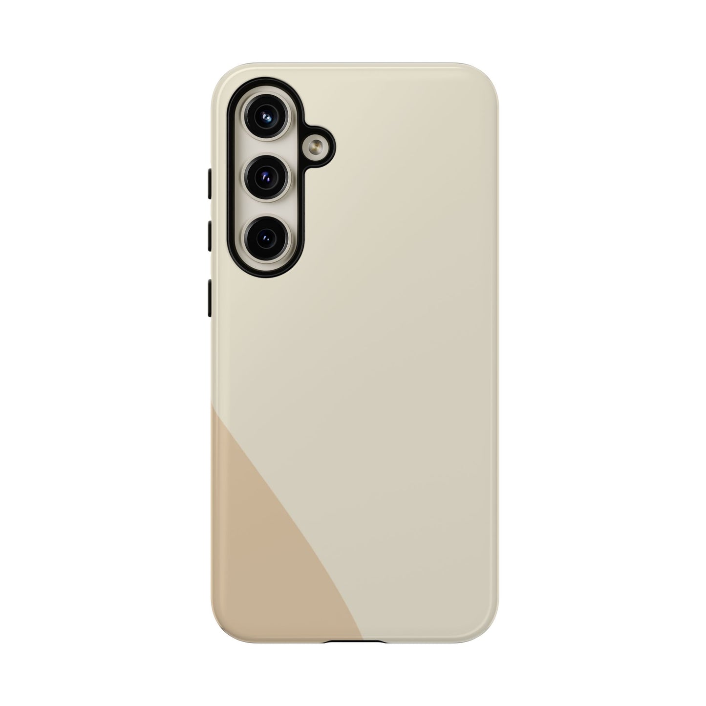 Minimalist Two-Tone Beige Tough Phone Case