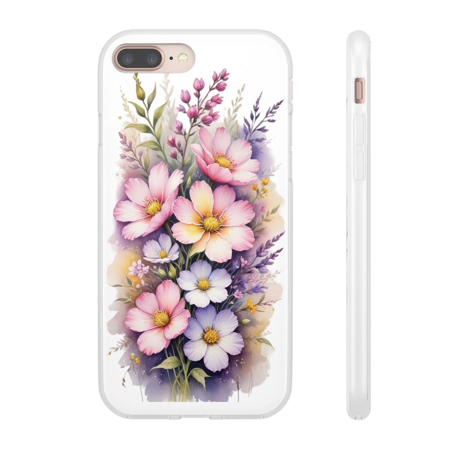 "Blossoming Beauty: Elegant Floral Flexi Phone Case"