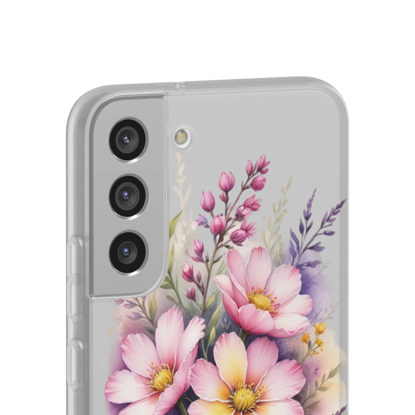 "Blossoming Beauty: Elegant Floral Flexi Phone Case"