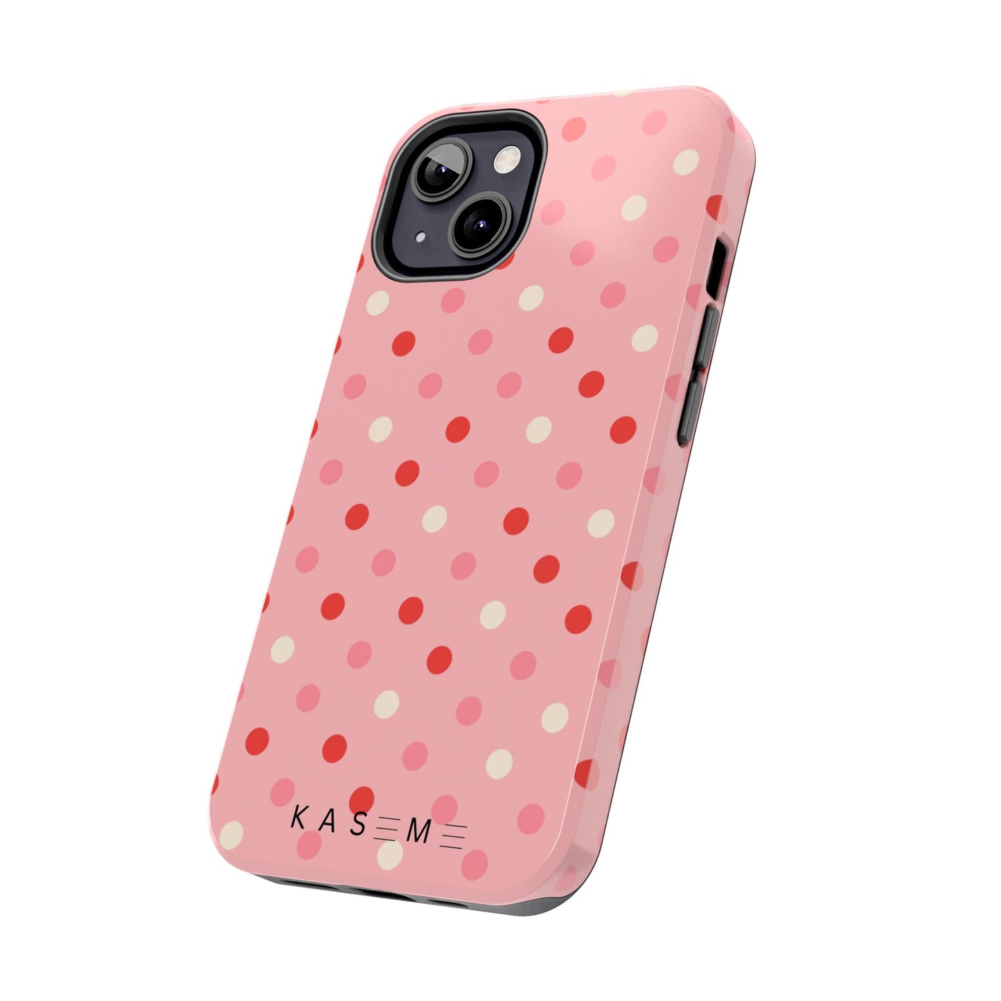 Playful Pink Polka Dot Tough Phone Case