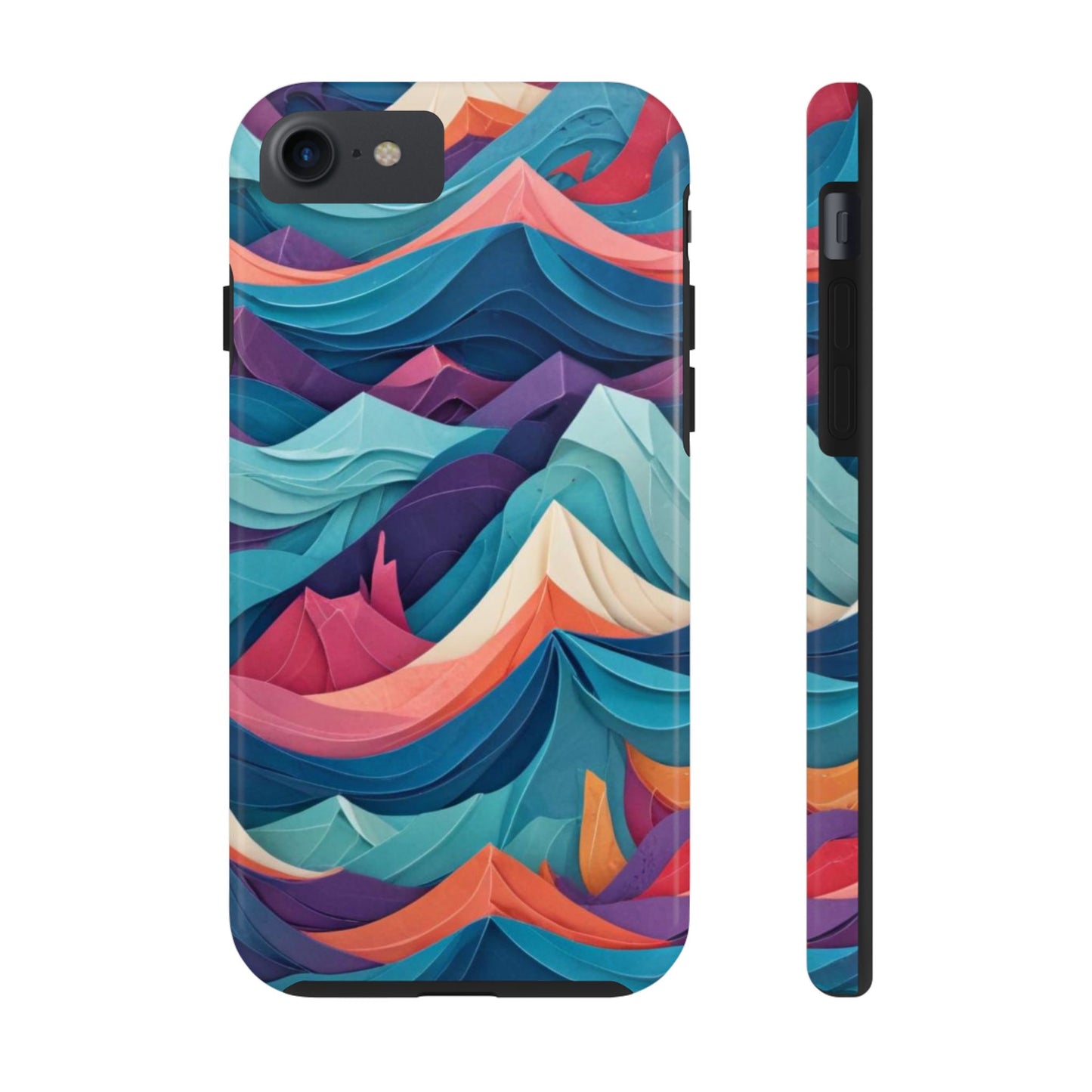 Aqua Turquoise Fabric Pattern –Tough Phone Case