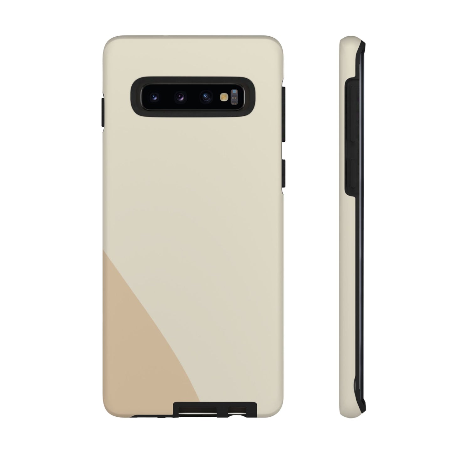 Minimalist Two-Tone Beige Tough Phone Case