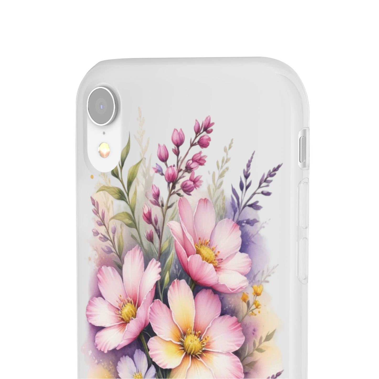 "Blossoming Beauty: Elegant Floral Flexi Phone Case"