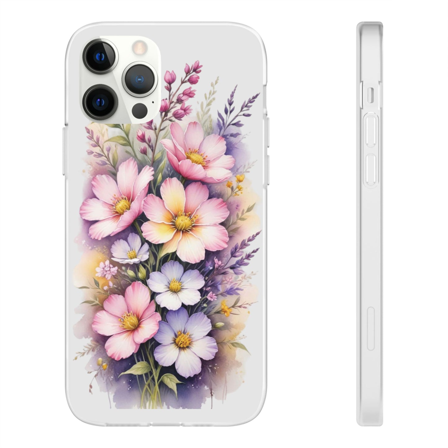 "Blossoming Beauty: Elegant Floral Flexi Phone Case"