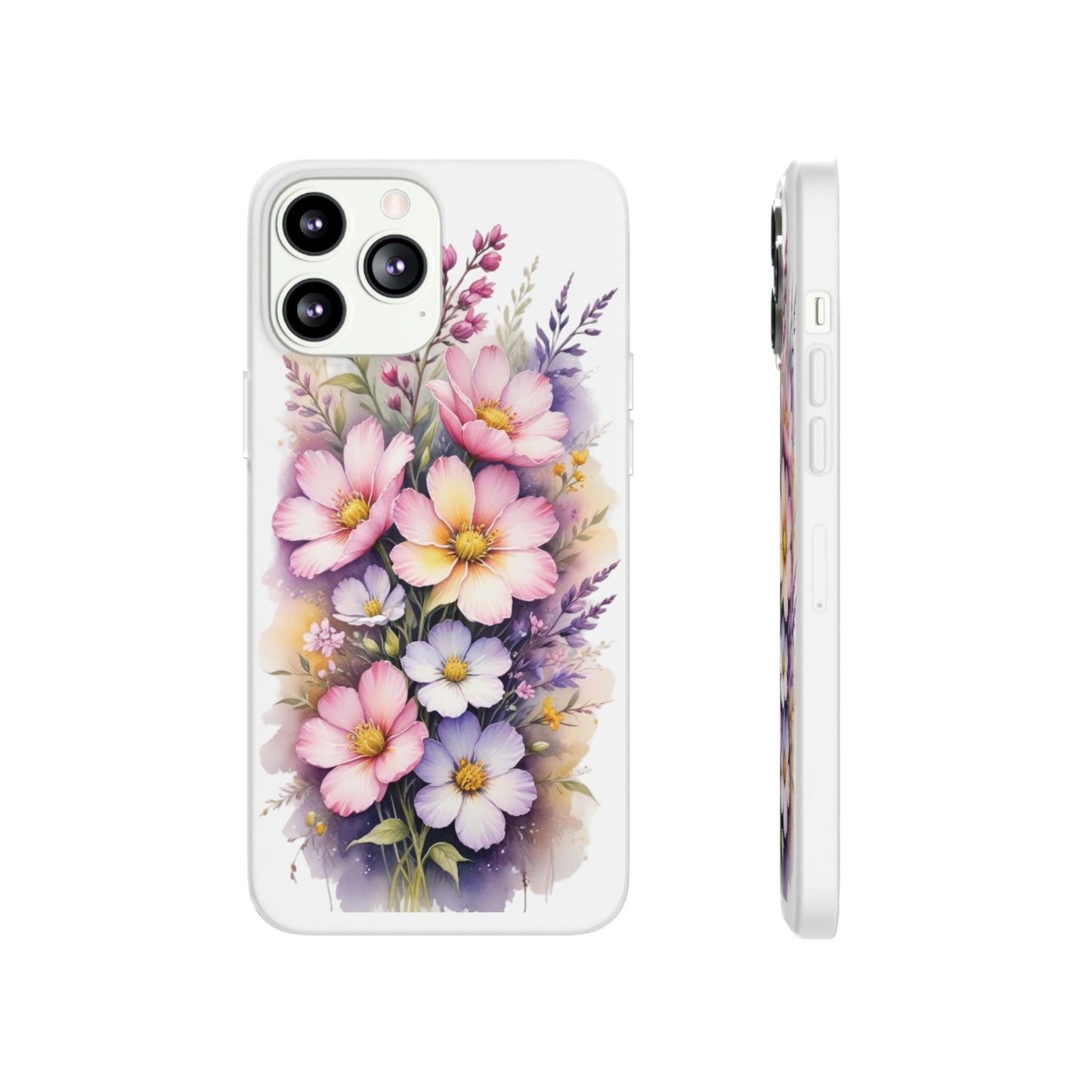 "Blossoming Beauty: Elegant Floral Flexi Phone Case"