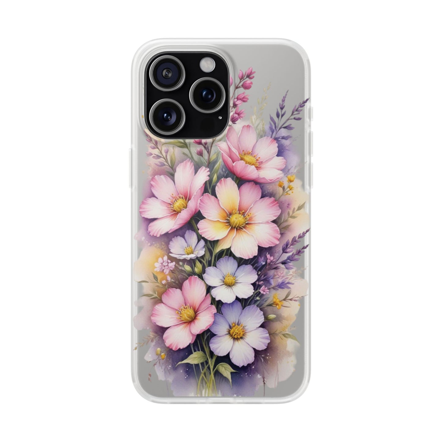 "Blossoming Beauty: Elegant Floral Flexi Phone Case"