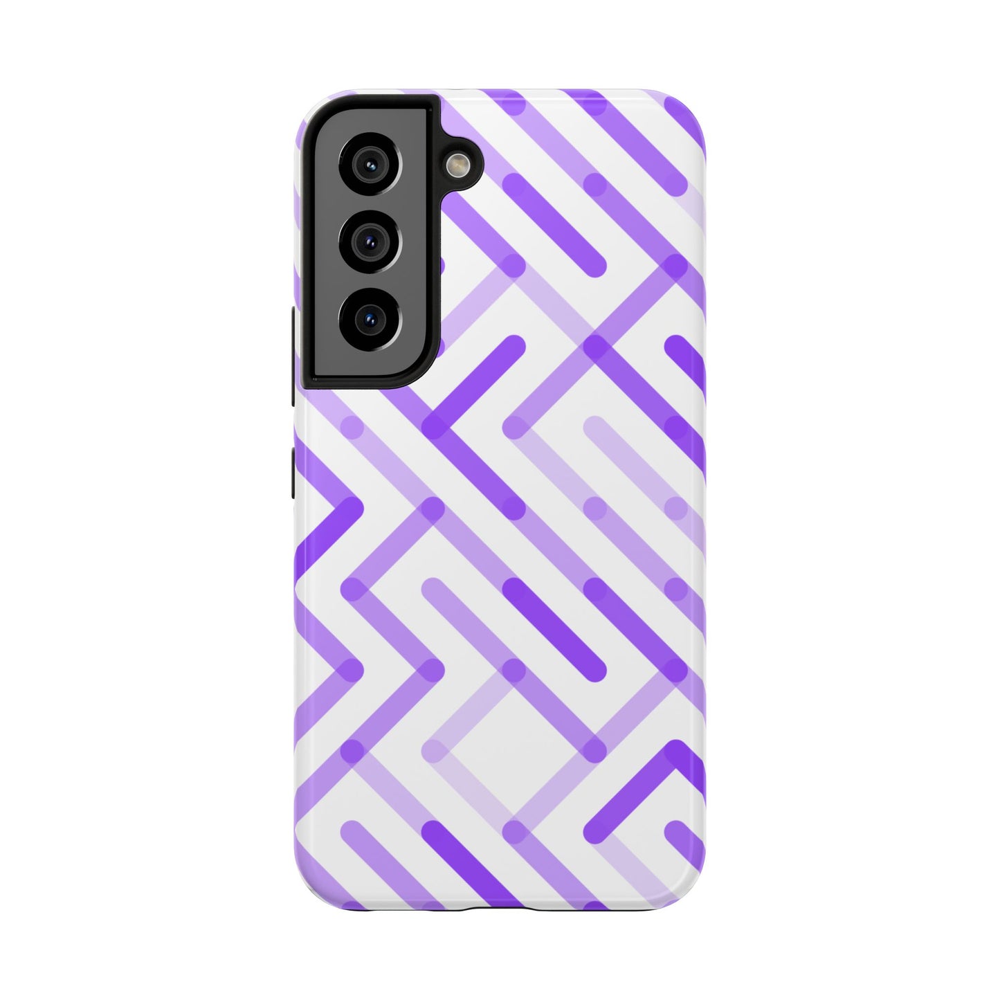 Purple Geometric Maze Tough Phone Case