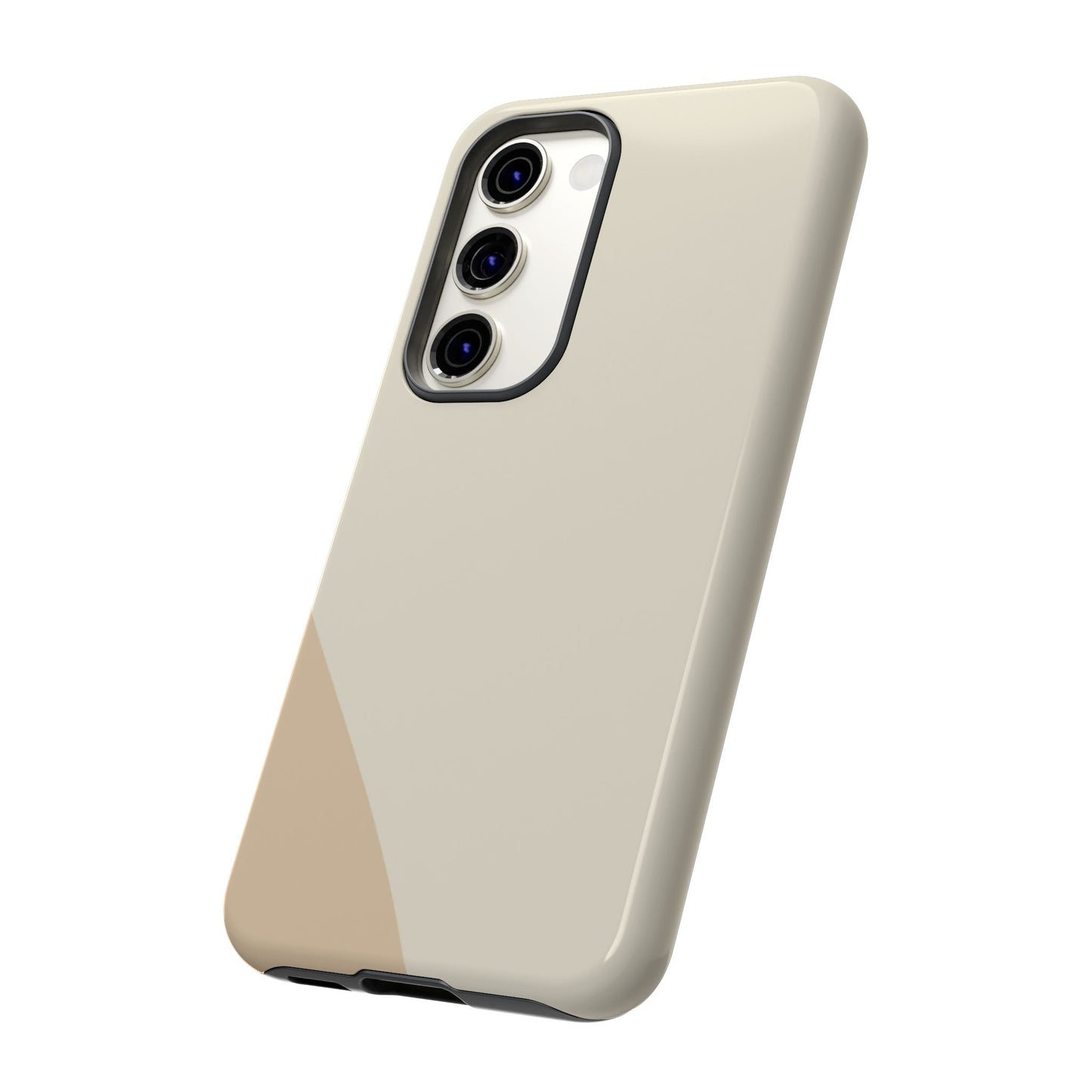 Minimalist Two-Tone Beige Tough Phone Case