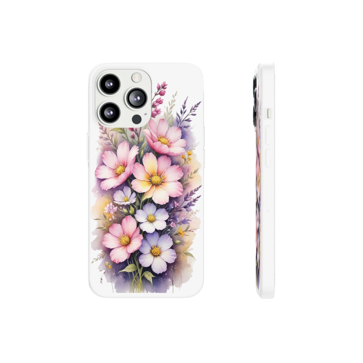 "Blossoming Beauty: Elegant Floral Flexi Phone Case"