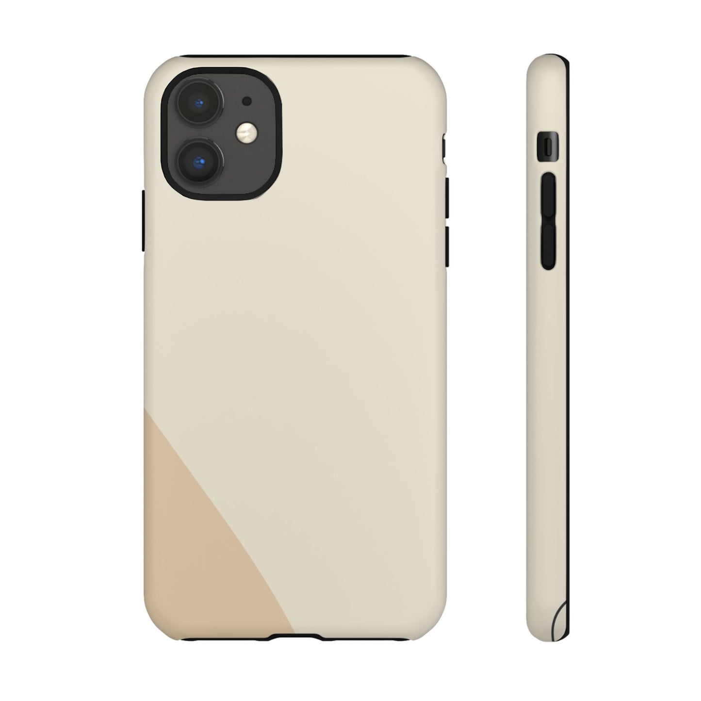 Minimalist Two-Tone Beige Tough Phone Case