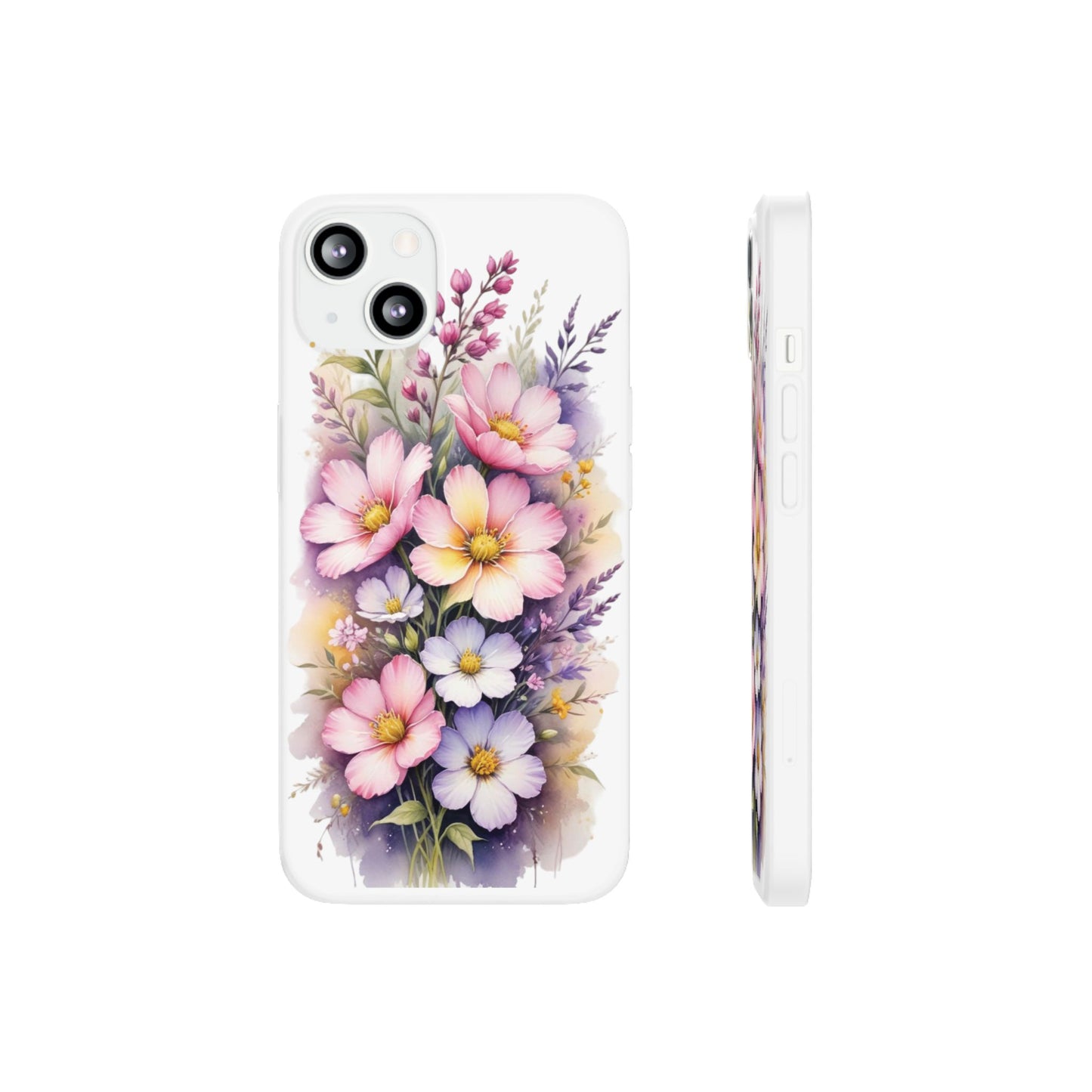 "Blossoming Beauty: Elegant Floral Flexi Phone Case"