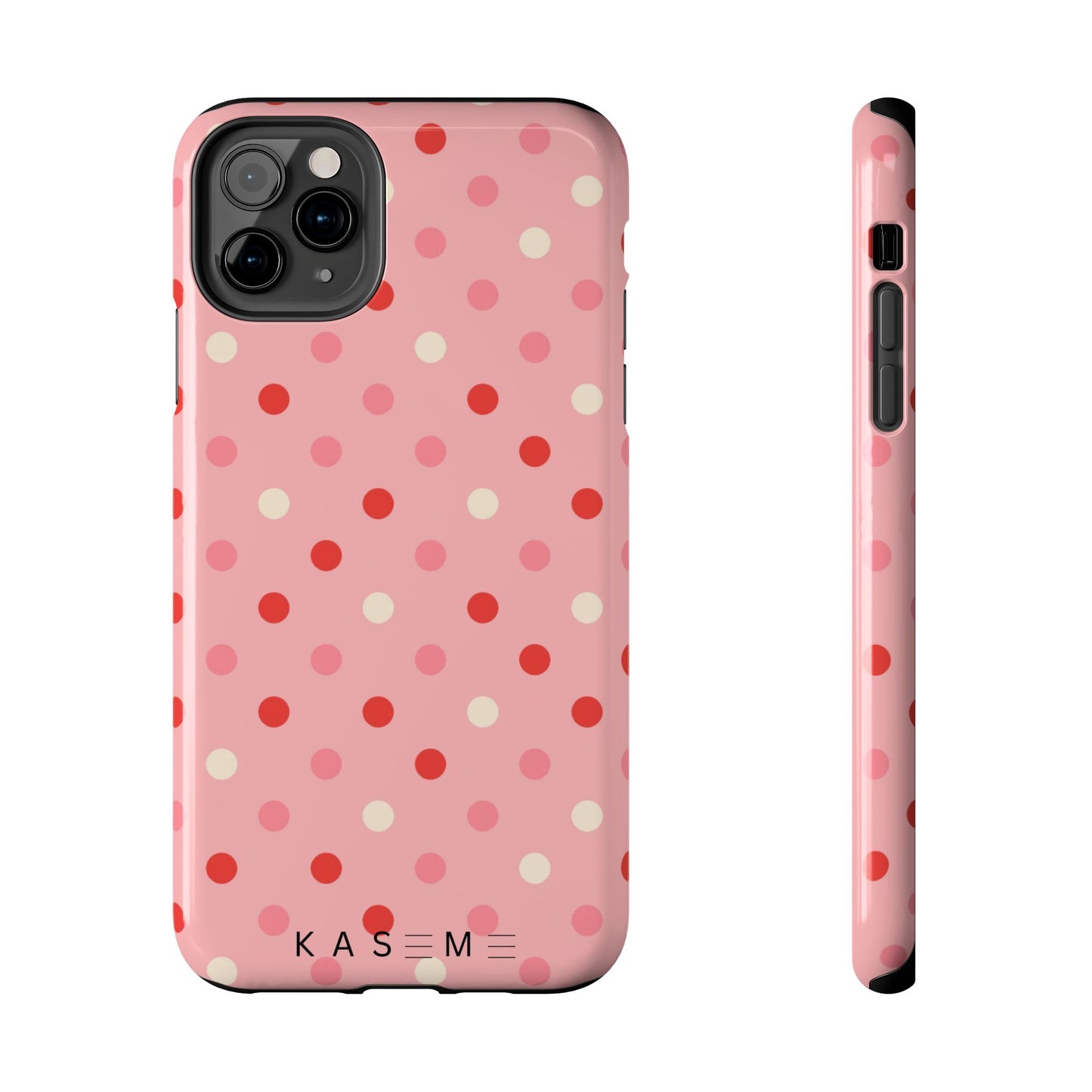 Playful Pink Polka Dot Tough Phone Case