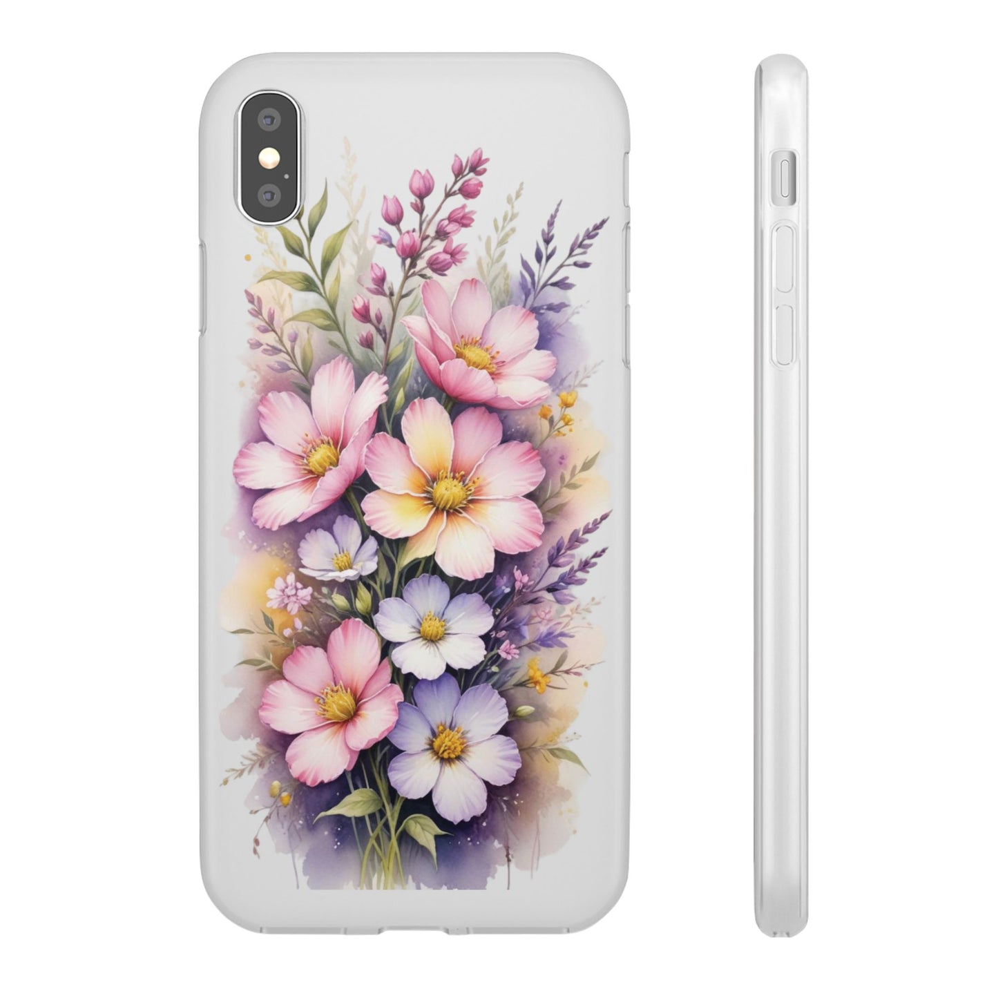 "Blossoming Beauty: Elegant Floral Flexi Phone Case"