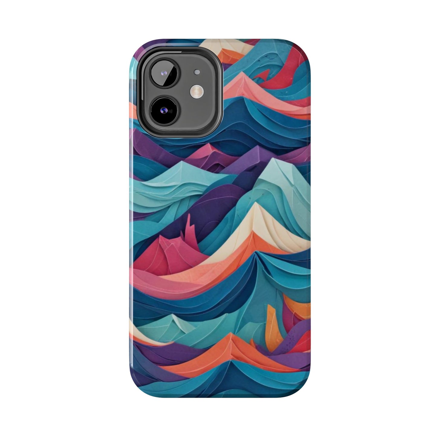 Aqua Turquoise Fabric Pattern –Tough Phone Case