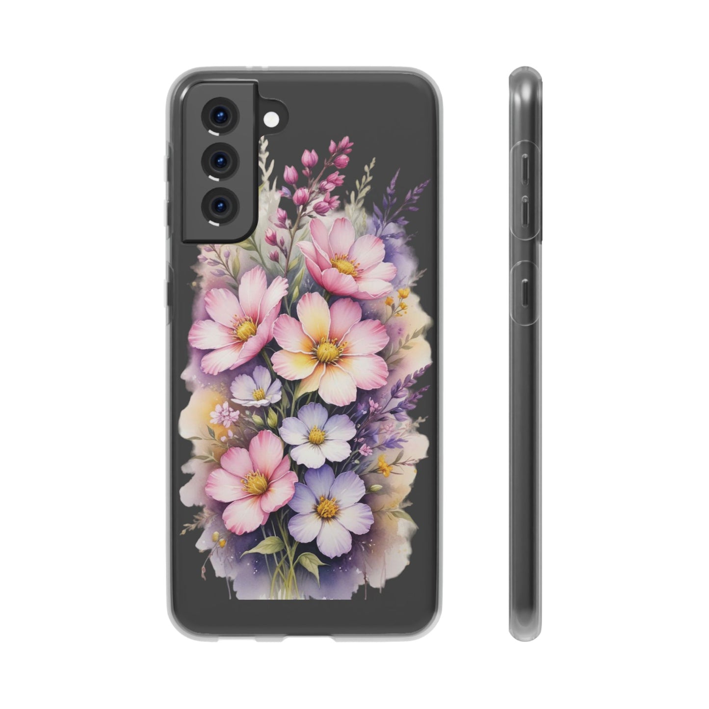 "Blossoming Beauty: Elegant Floral Flexi Phone Case"