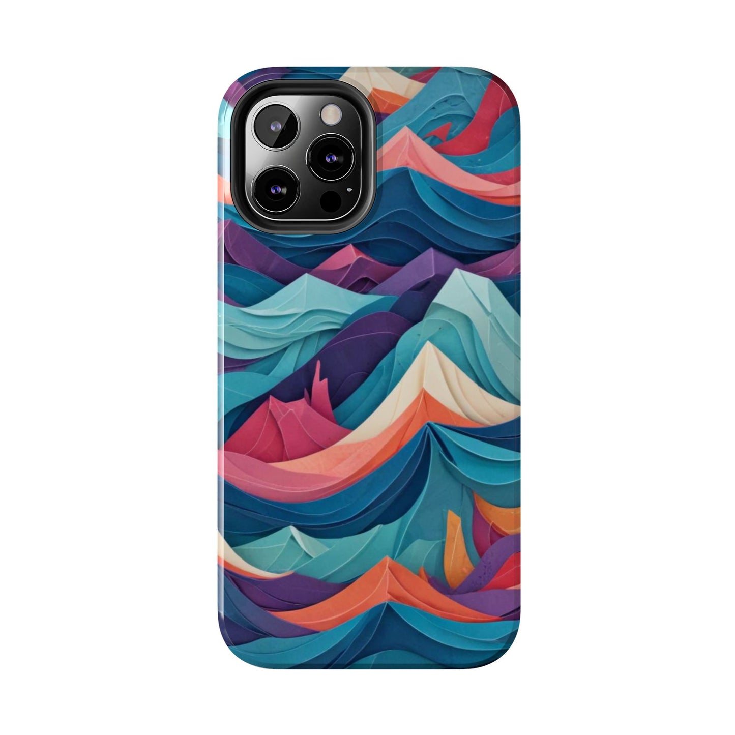 Aqua Turquoise Fabric Pattern –Tough Phone Case