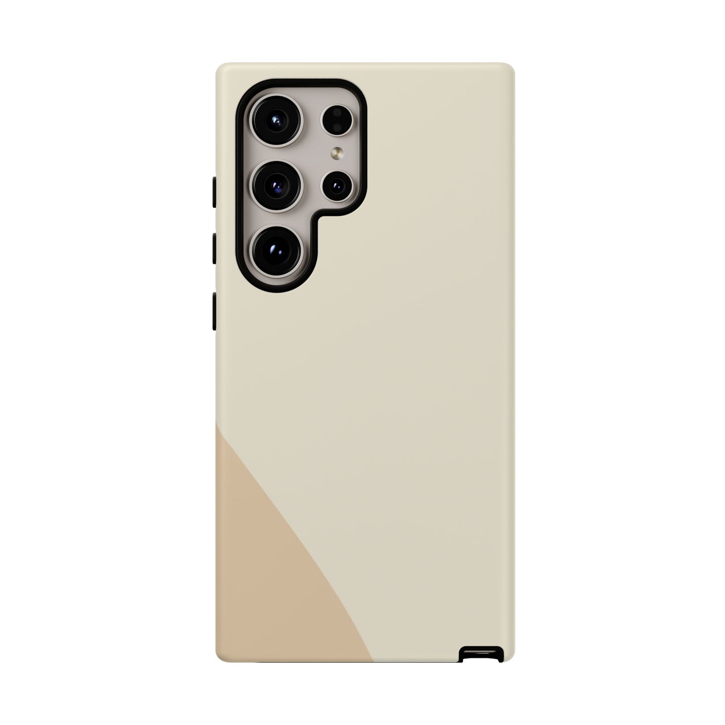 Minimalist Two-Tone Beige Tough Phone Case